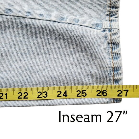 H&M & Denim Boyfriend Low Waist Light Wash Distressed Straight Leg Jeans Size 6 - Picture 12 of 15